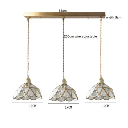Suspension en verre cuivré style vintage Camille