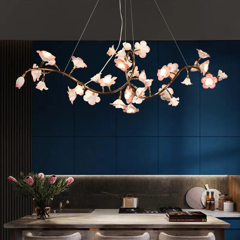 Lustre floral en céramique de luxe Celestia