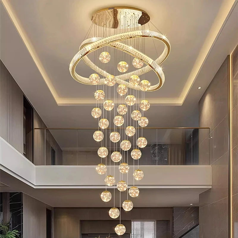 Lustre en colimaçon Aurielle Crystal Cascade