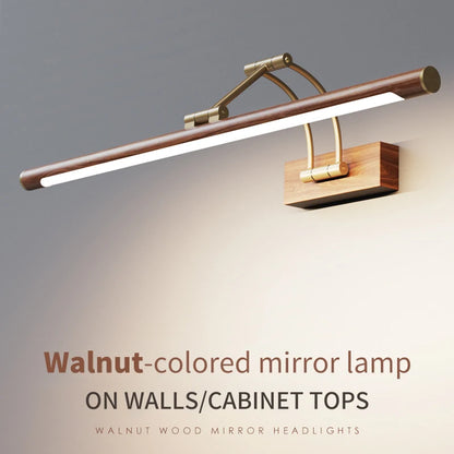 Élise Wood Grain Miroir avec LED Frontale pour Salle de Bain