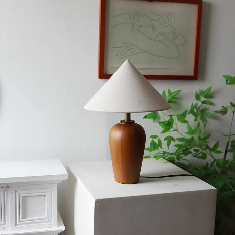 Lampe de bureau en tissu de haute qualité de style Wabi Sabi antique pour chambre à coucher