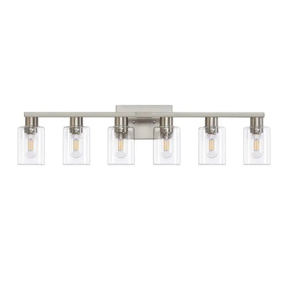 Sophie 6-Light Brushed Nickel Vanity Mirror Wall Light Fixture