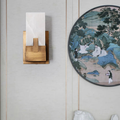 Applique murale Madeleine en marbre, luminaire mural minimaliste de chevet