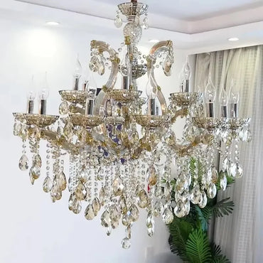 Lustre de restaurant nordique Éclairage classique de salon Lampe suspendue en cristal Lumière suspendue moderne pour la maison Lampe suspendue de hall