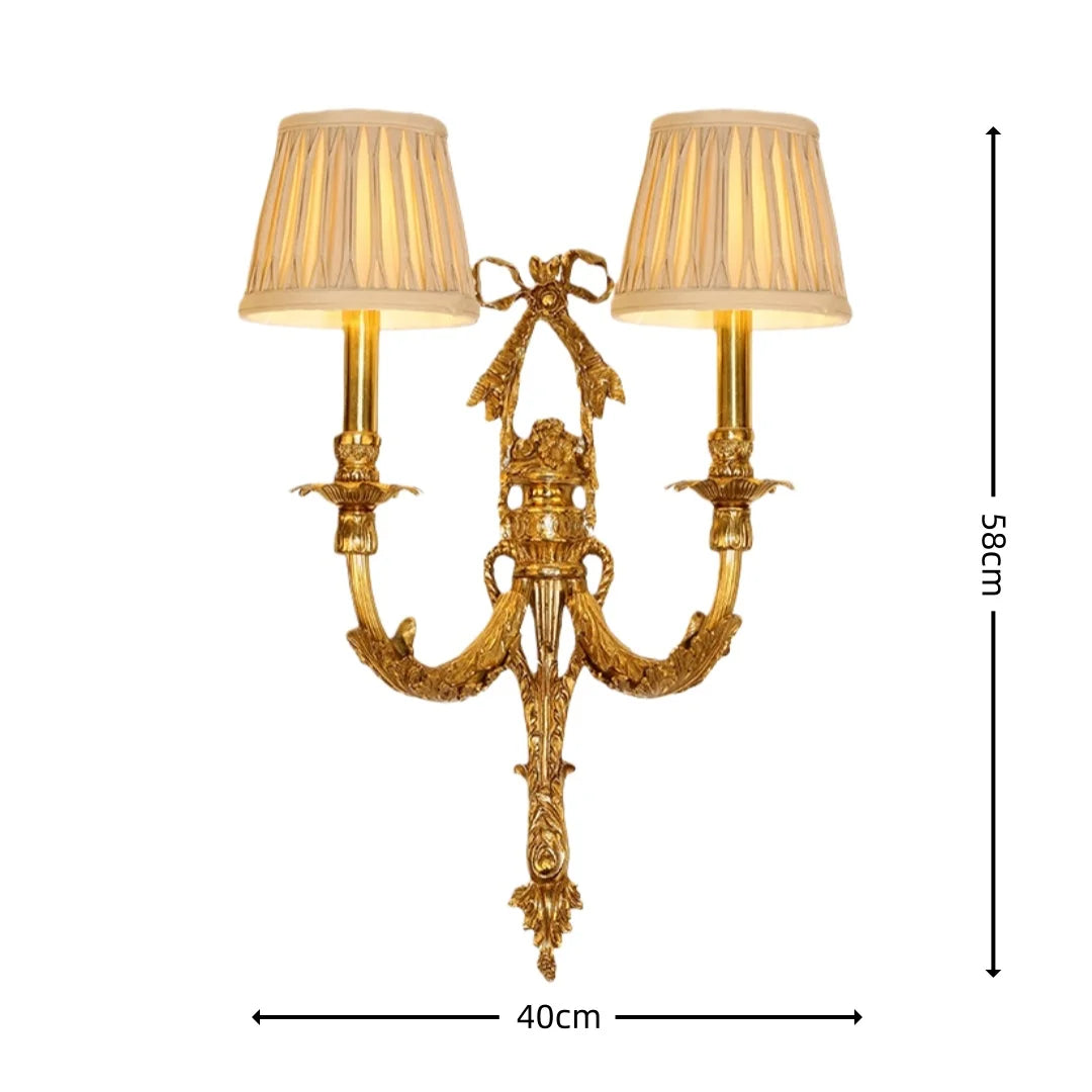 Applique Murale Camille Rétro Française en Laiton et Cristal LED pour Chambre à Coucher