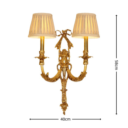 Applique Murale Camille Rétro Française en Laiton et Cristal LED pour Chambre à Coucher