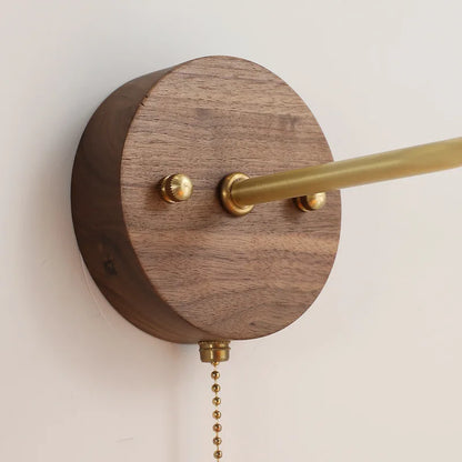 Camille Adjustable Fabric Wall Lamp with Copper Arm