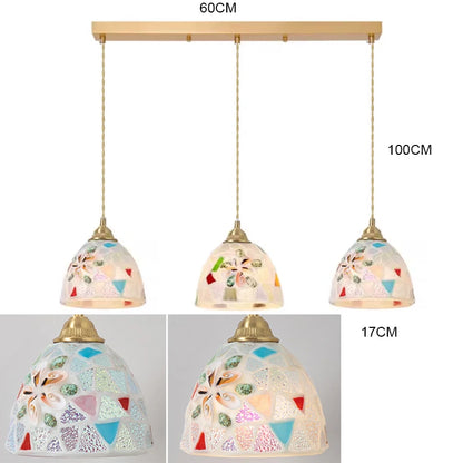 Isabelle Shell Suspension Verre Art Déco Lampe de Chevet