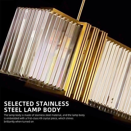 Lustre Suspendu Linéaire LED Colette Crystal