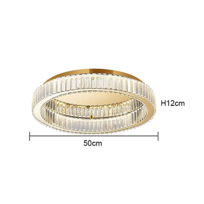 Lustre de chambre à coucher encastré Brigitte Ring Crystal