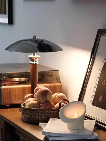 Noémie Wood & Chrome Desk Lamp