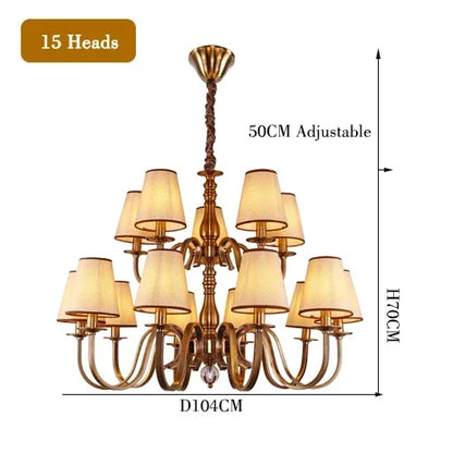 Luxury Classic LED Chandelier Light for Living and Dining Room