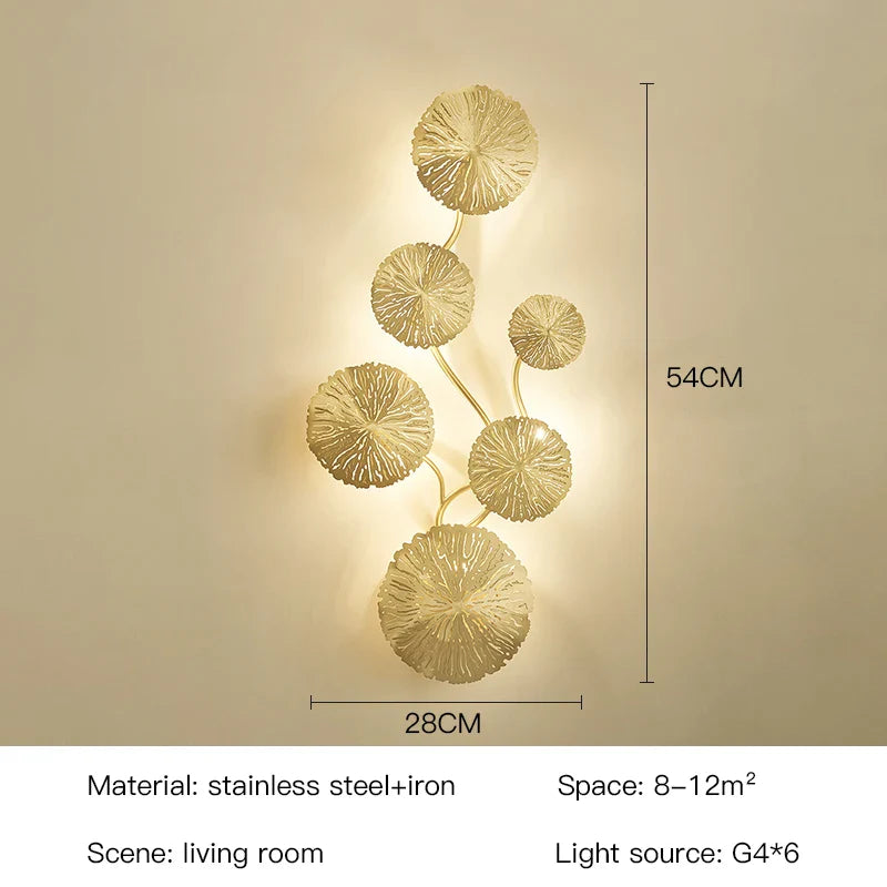 Océane Lotus Leaf Wall Lamp with Modern Artistic Design