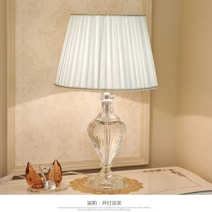 Luxury Crystal Table Lamp for Bedroom & Bedside Decor