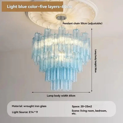 Pendentif Camille en verre de Murano rond, en cristal, luminaire vintage pour plafond