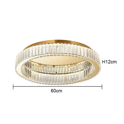 Juliette Modern Gold Crystal Round Ceiling Chandelier LED