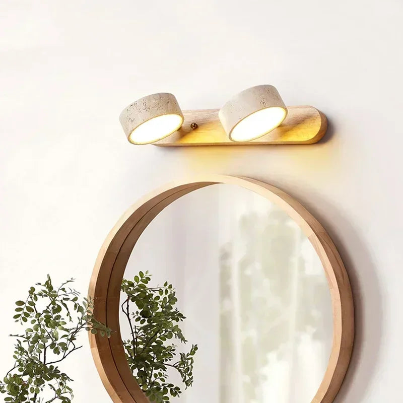 Applique murale LED rotative Amélie Travertin Duo