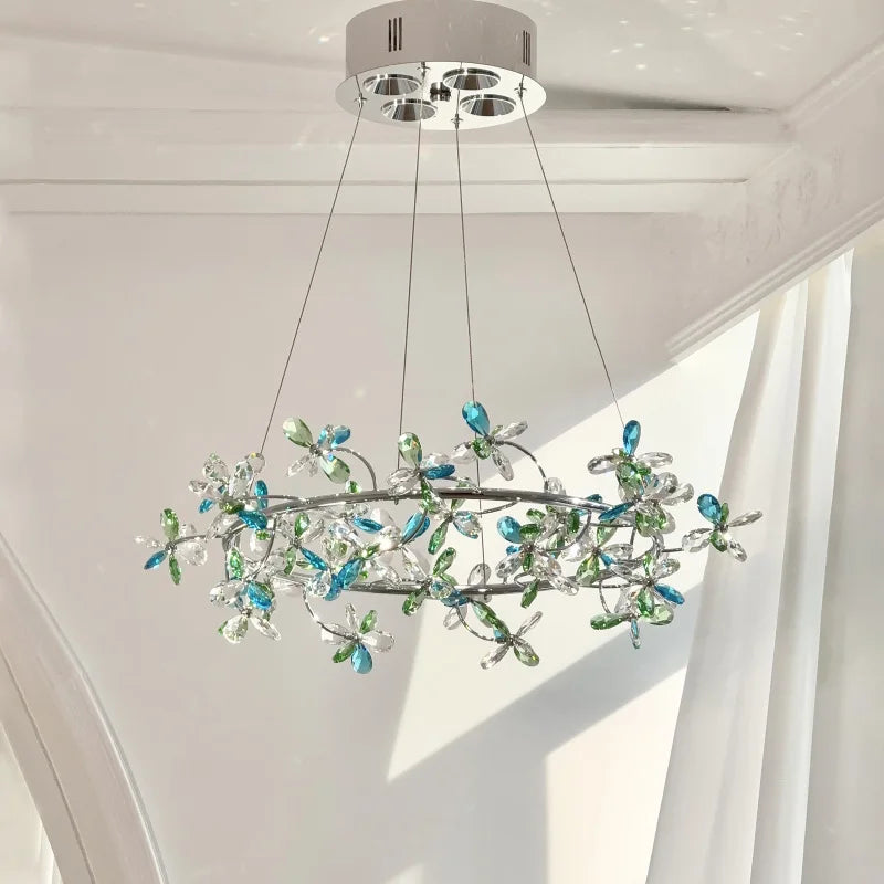 Camille Suspension Guirlande en Cristal Français Lampe de Chambre de Princesse