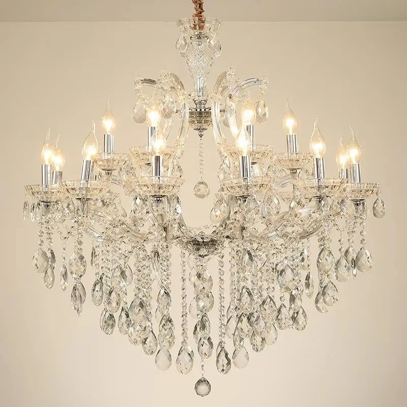 Lustre de restaurant nordique Éclairage classique de salon Lampe suspendue en cristal Lumière suspendue moderne pour la maison Lampe suspendue de hall