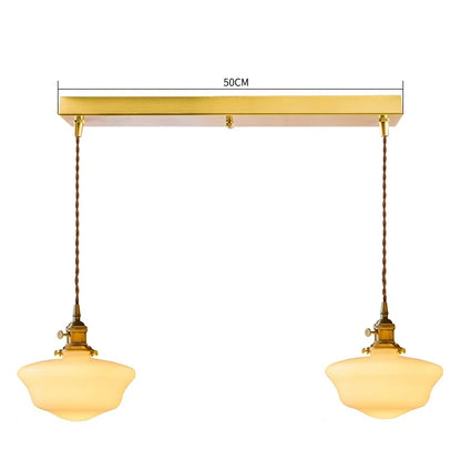 Élodie Glass Pendant Light with Copper Finish