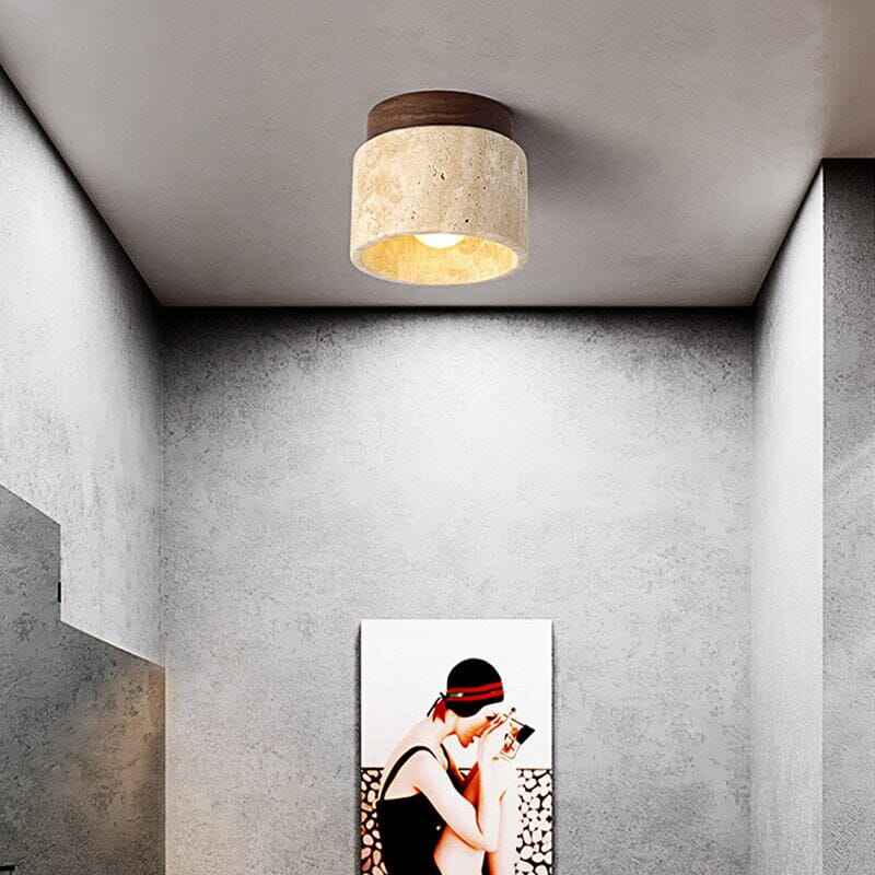 Amélie Wabi-Sabi Yellow Marble Ceiling Light