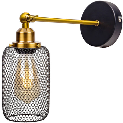 Élise Retro Wood Industrial Wall Light E27 LED Loft Sconce Lamp