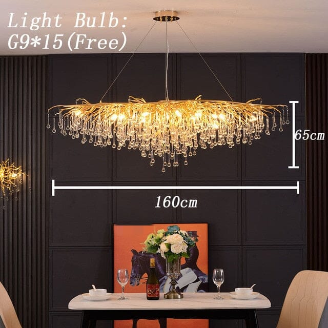 Lustre de luxe en cristal Noémie Waterdrop