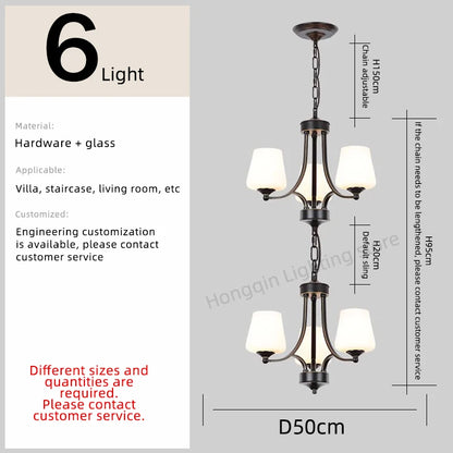 Isabelle Nordic Glass Stair Pendant Chandelier
