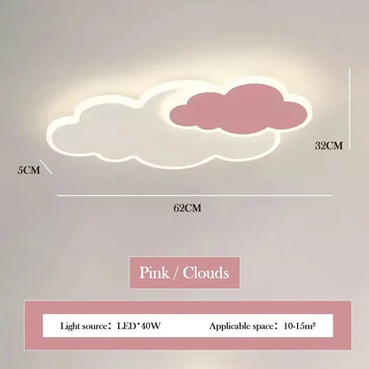 Plafonnier LED Élodie Creative Cloud pour chambre d'enfant, intensité variable