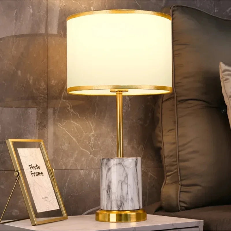 Lampe de chevet Élodie Nordic Iron Fabric E27 Lumière d'étude moderne