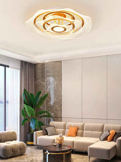 Amélie Gold Luxe LED Ceiling Chandelier Light