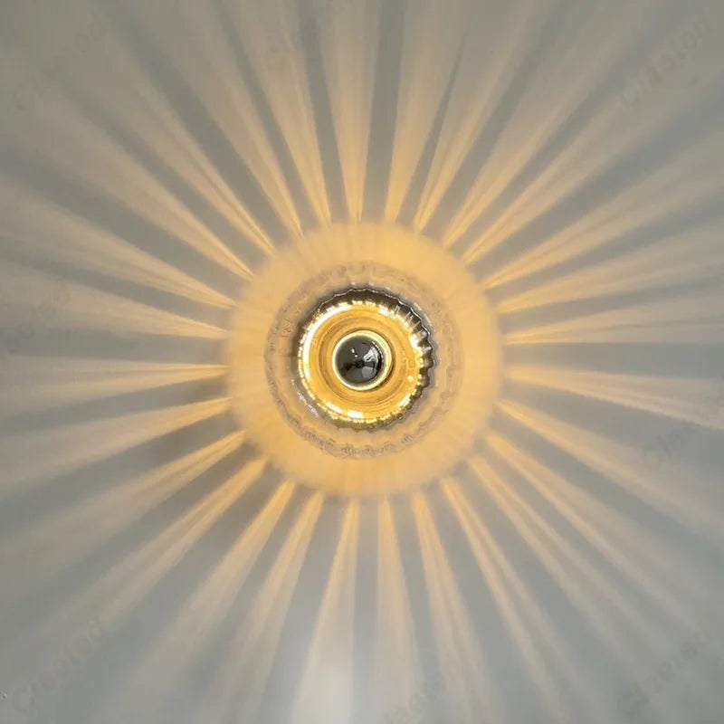 Lucie Retro Glass Wall Light