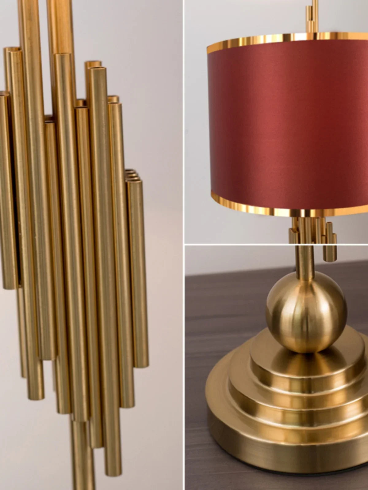 Lampe de table Montréal Luxe avec accents en laiton