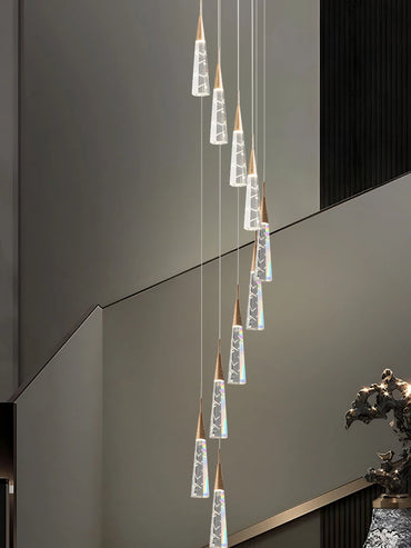 Lustre pendentif branche de cristal Camille