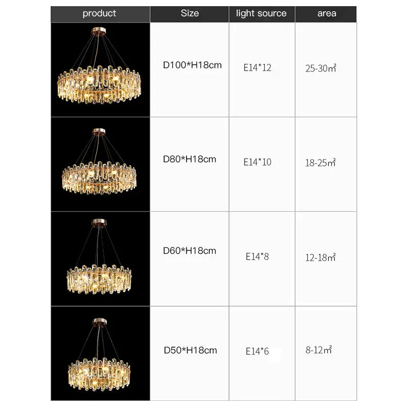 Genevieve Modern Crystal Glass Chandelier