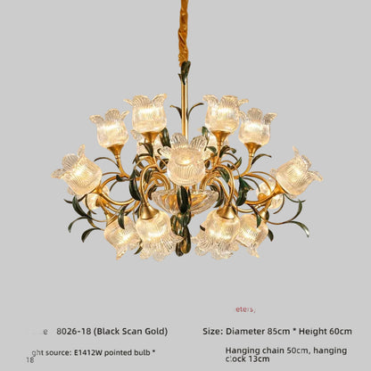 Élise Suspension Plafonnier Vintage Français Crème Cristal