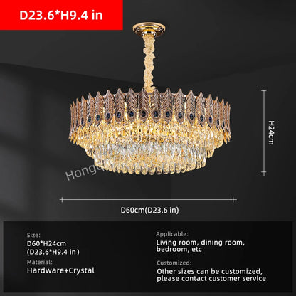 Plafonnier Suspendu Élodie Crystal Ring LED