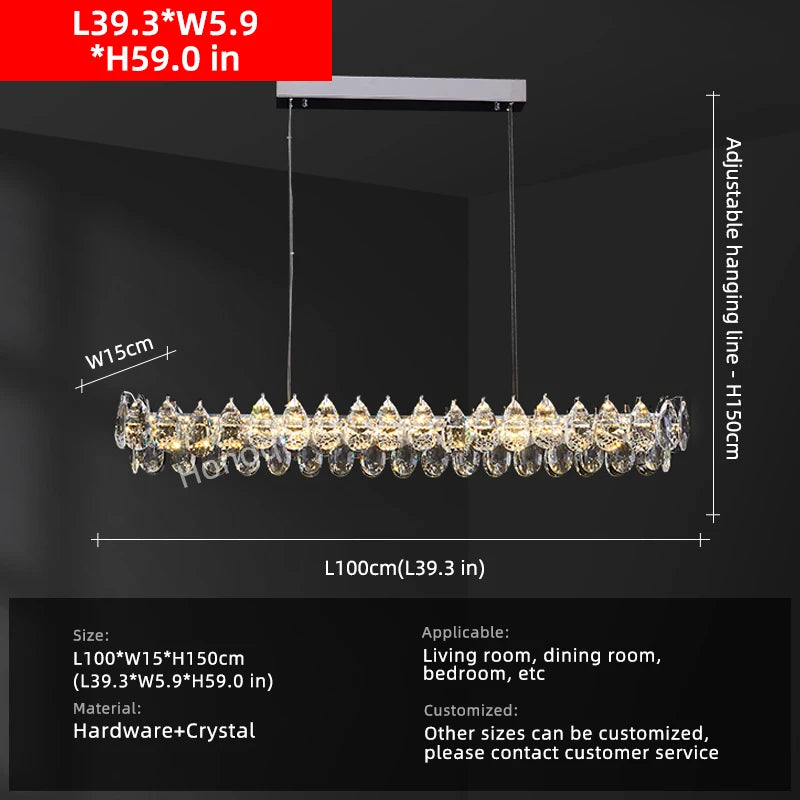 Geneviève Crystal Halo LED Pendant Chandelier