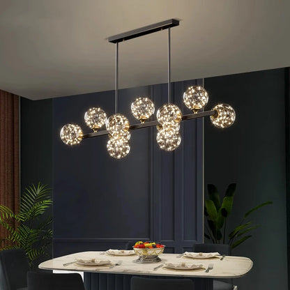 Lustre suspendu à LED moderne Aurélie pour salons et salles à manger