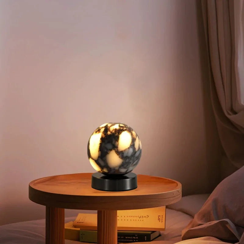 Camille Cosmo Glow Marble LED Bedside Lamp
