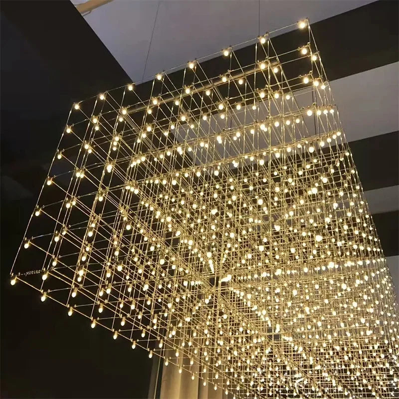 Elise Modern Luxury LED Cube Chandelier Pendant Lamp