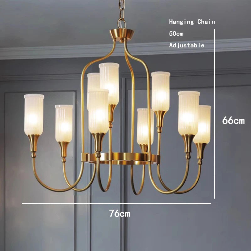 Aurélie Brass Cottage Ceiling Chandelier Light