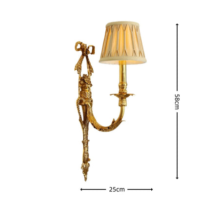 Applique Murale Camille Rétro Française en Laiton et Cristal LED pour Chambre à Coucher