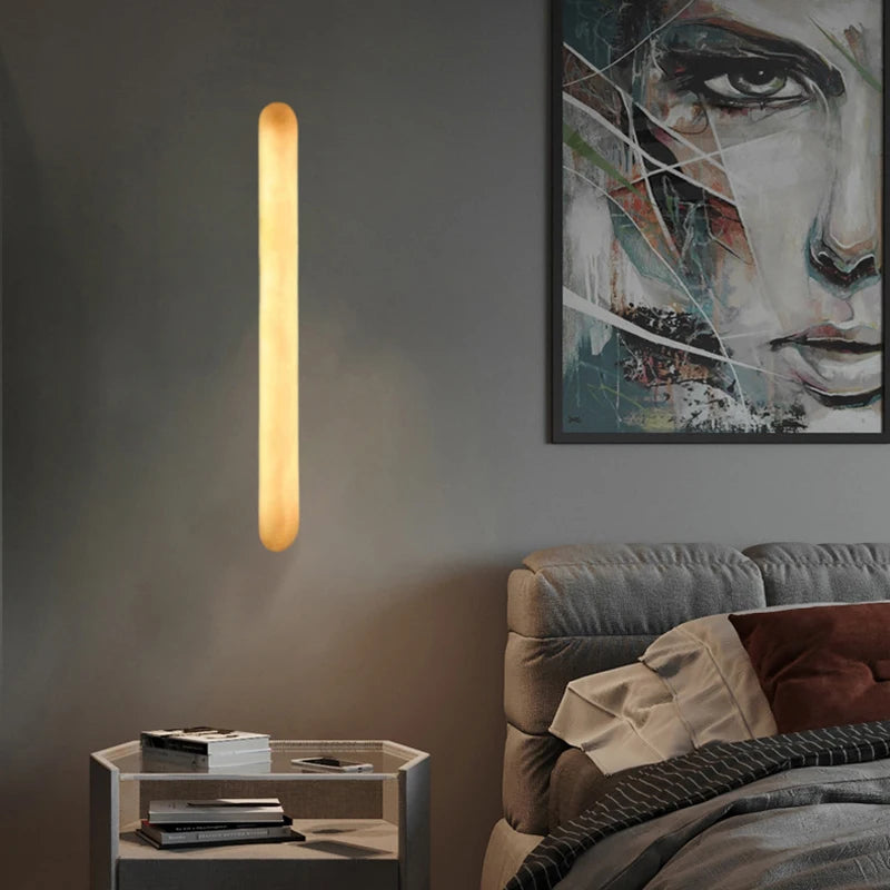 Applique murale Colette en marbre, cuivre, style minimaliste