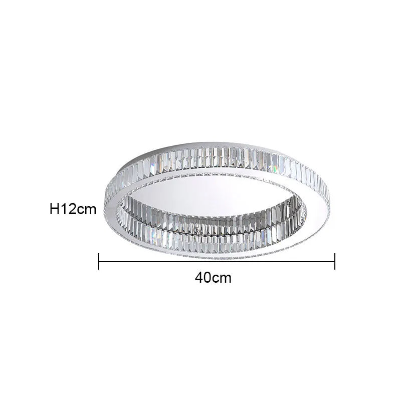 Juliette Modern Gold Crystal Round Ceiling Chandelier LED
