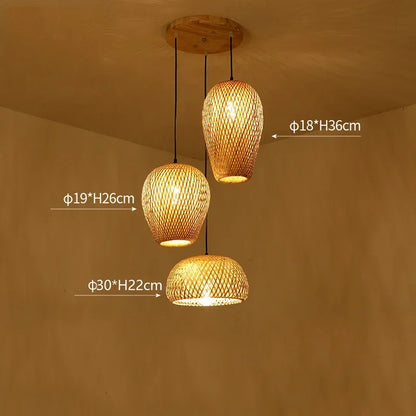 Aurélien Bamboo Rattan Pendant Light Handwoven Ceiling