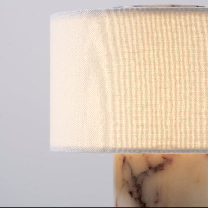 Aurélie Marble Sediment Table Lamp with Fabric Shade