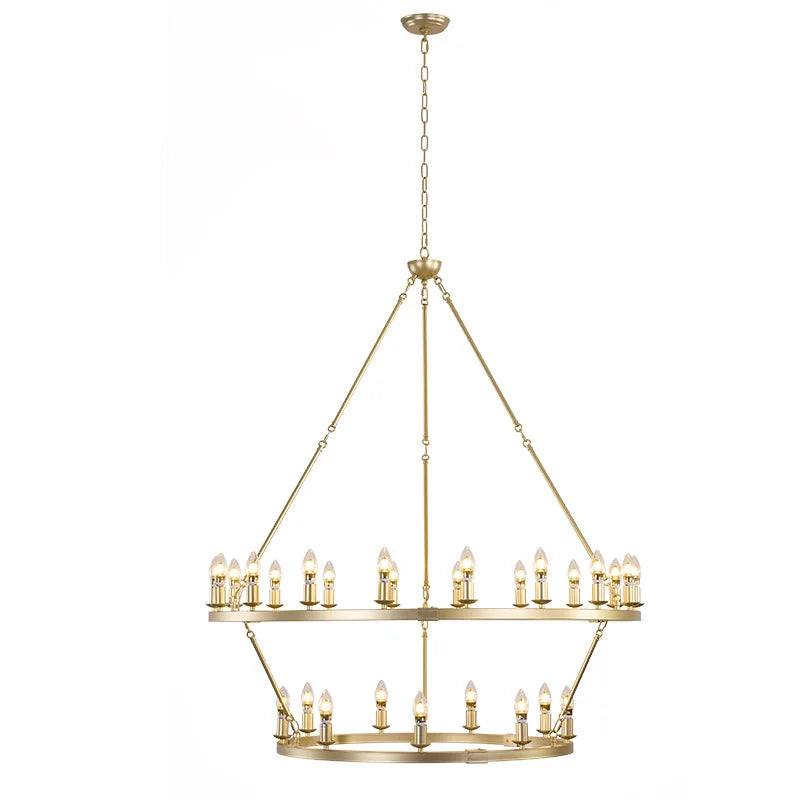 Lustre américain en forme de roue de chariot – Suspension rétro industrielle en forme de bougie pour café, restaurant, bar et salon