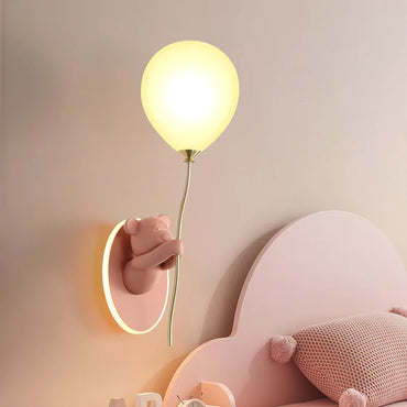 Lampe murale LED Chloé Ours Ballon, style Princesse pour Chambre d'Enfant