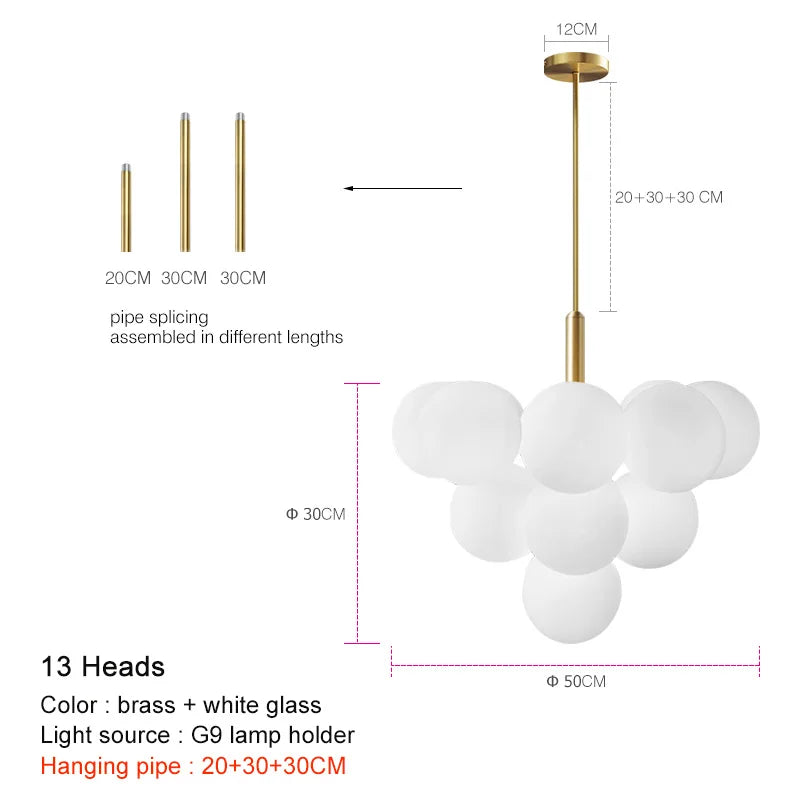 Suspension LED Margot en fer géométrique